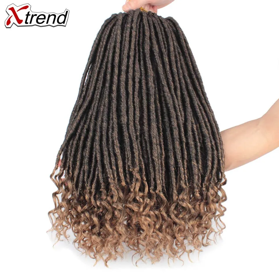 Xtrend синтетическая плетеная коса Faux Locs Curly Omber Hair косы для наращивания в