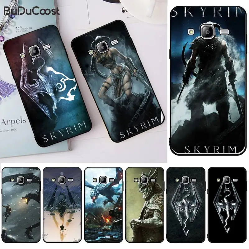 

Slok Skyrim Dragon Slaying game Phone Case For Samsung J2 4 5 6 7 8 Prime Pro Plus Duo Neo J415 2016 8 9 J600 737 730