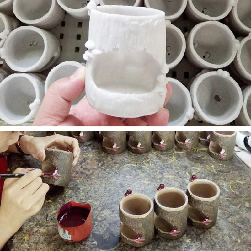 

Simple and convenient (1) Tree Hole Succulent Flower Pot durable flower pot decorations, simple High quality and comfort