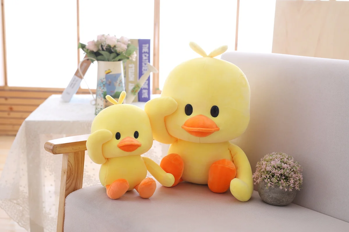 Плюшевая утка плюшевая Большая Желтая подушка с животными для дня рождения