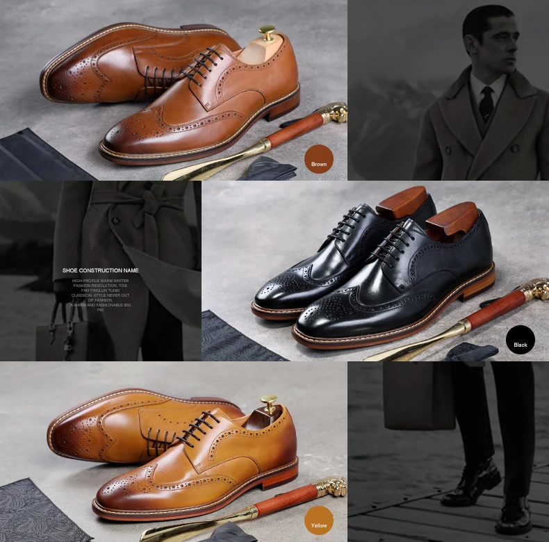 Mens formal shoes suede leather oxford shoes for men dressing wedding men's brogues office shoes lace up male zapatos de hombre