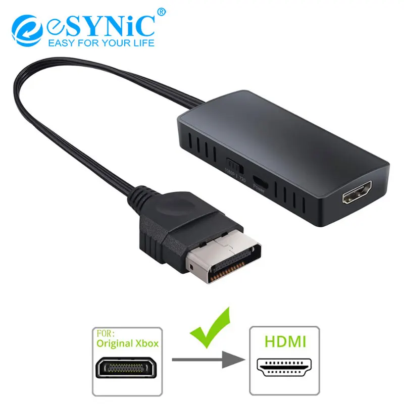 ESYNiC для оригинального Xbox в HDMI конвертер адаптер с HD Link кабель Поддержка 1080P 720P