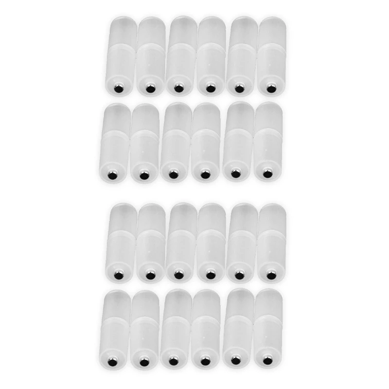 

24Pcs AAA To AA Cell Battery Size Converter Adapter Holder Box Switcher Translucent