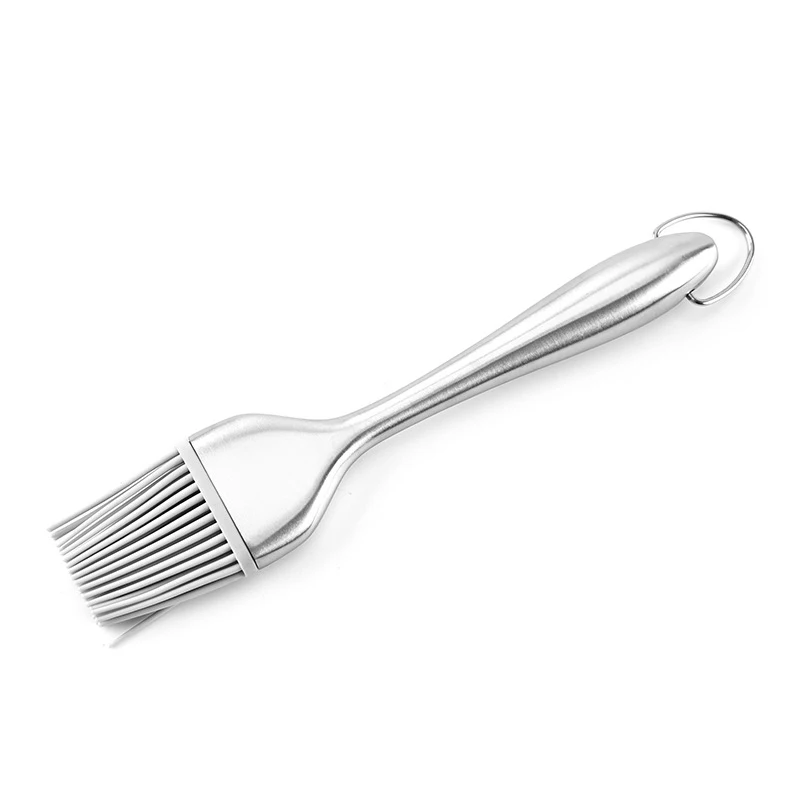 

Silicone BBQ Brush with Stainless Steel Handle Heatproof Pastrys Barbecue Flavor Brush REME889