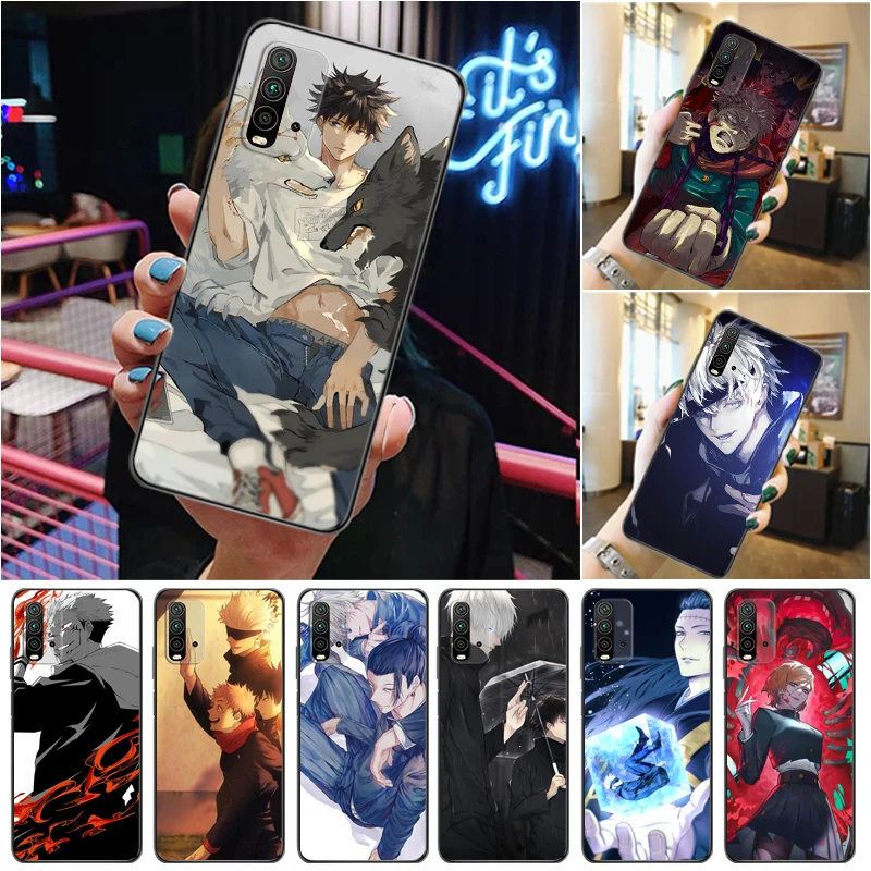 

Jujutsu Kaisen Yuji Itadori Satoru Gojo Sukuna Fushiguro Megumi Phone Case For Xiaomi Redmi 9 9T 9A Pro Carcasa Funda Coque