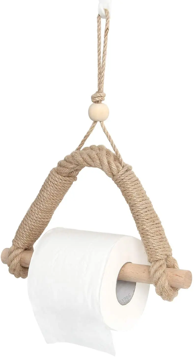 

Пеньковая веревка, держатель для туалетной бумаги, ретро промышленная настенная вешалка для полотенец для домашнего декора, подставка для ...
