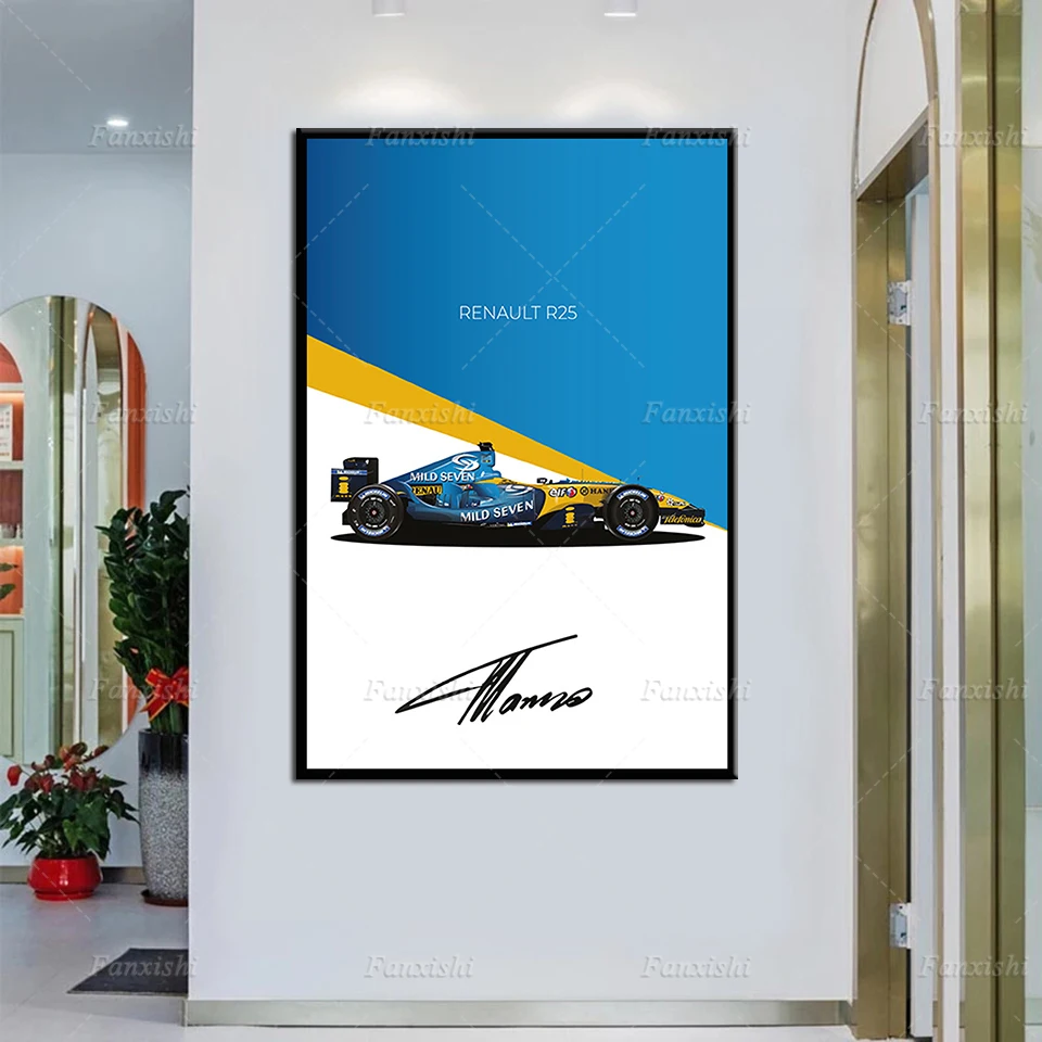 Современный постер F1 Car R25 - Legends Настенная картина на холсте Hd печать модульные