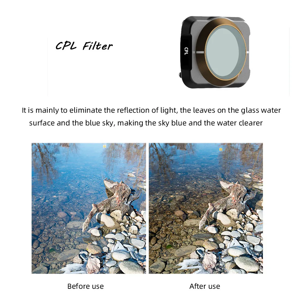 

COMPUDA Optical Glass Lens CPL+ND8+ND16 Camera Lens Filter For DJI Mavic AIR 2 Drone Set Glass Accessories