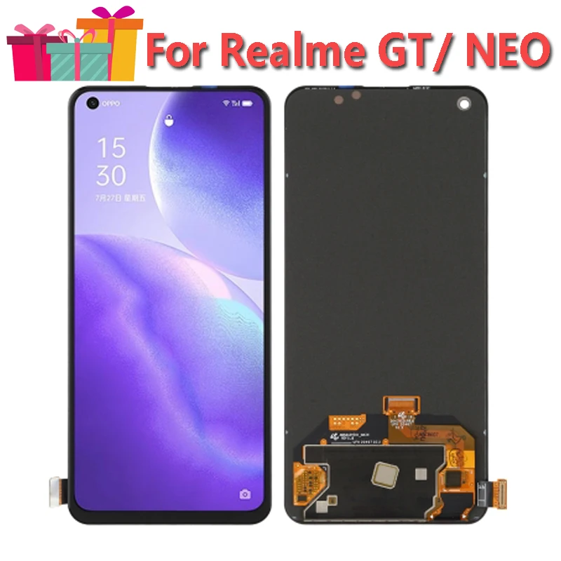 Pantalla LCD Original AMOLED de 6,43 pulgadas para Realme GT NEO, montaje de digitalizador de repuesto, RMX2202, RMX3031-0