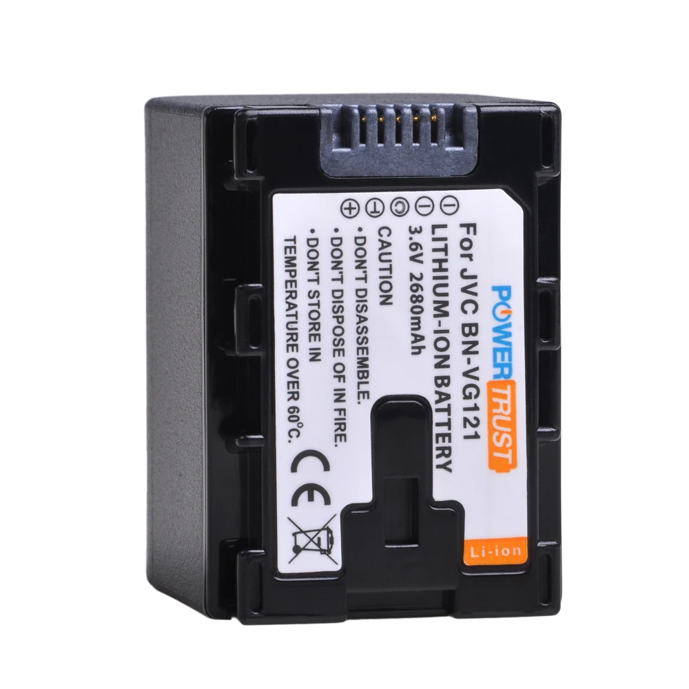 1X2680 mAh BN-VG121 VG121U VG121US батарея и светодиодный USB зарядное устройство для JVC Everio GZ-E серии BN-VG138 BN-VG107U VG114 батареи