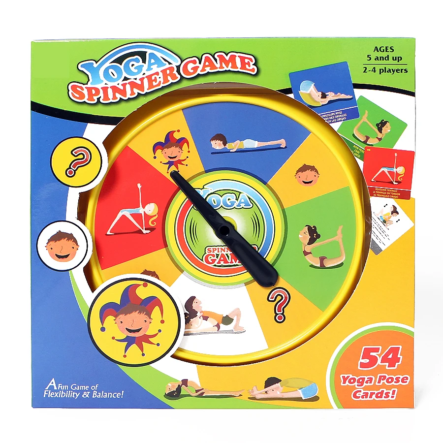 

Yoga Spinner Yoga Game with 54pcs Yoga Pose Cards for Kids - Award Winning Game for Yoga Loving Parents and their Kids,2+player