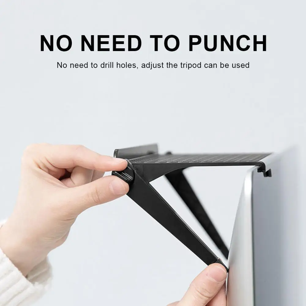 adjustable tv screen computer top storage shelf rack holder computer monitor desktop stand phone display shelf storage rack free global shipping