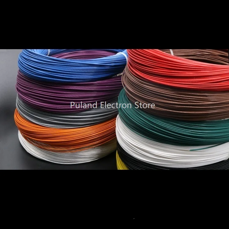 PTFE посеребренный провод OD 0,68 0,8 0,88 1 1,1 1,2 мм изолированный высокотемпературный электронный кабель DIY для наушников Singal медная линия