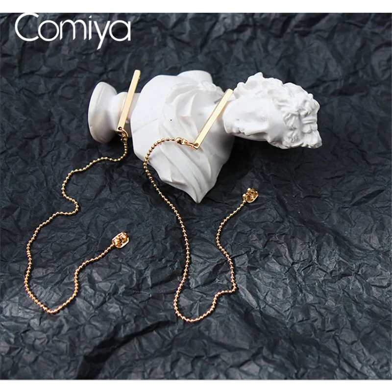 Серьги подвески Comiya для женщин висячие ювелирные украшения золотого цвета из