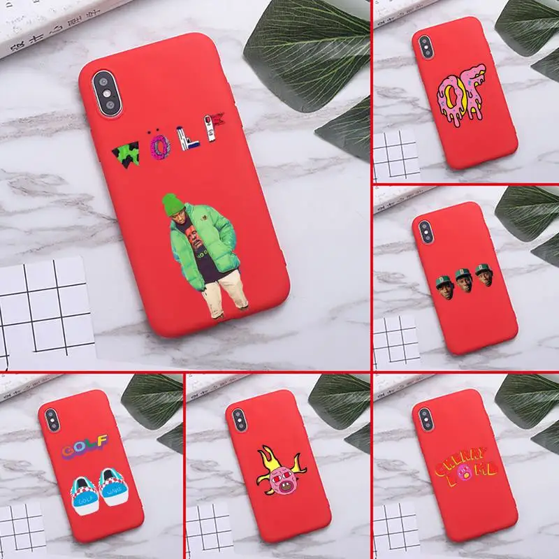 

Golf Wang Tyler Creator Odd Future Santa Cruz Phone Case For iPhone XS MAX 11 Pro X XR 7 8 6 Plus Candy Color red Soft Silicone