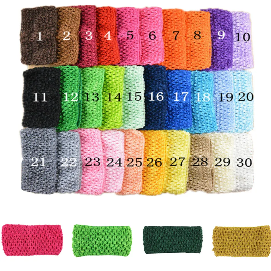 10 шт./лот 7 см широкий вязаный крючком эластичный ободок вафельный аксессуары для