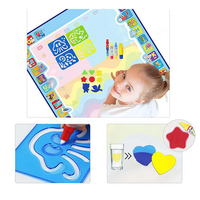 

Magic Water Drawing Mat Painting Board Educational Toys Reusable Practical Convenient Cartoon Pattern Magic Painting Cushion