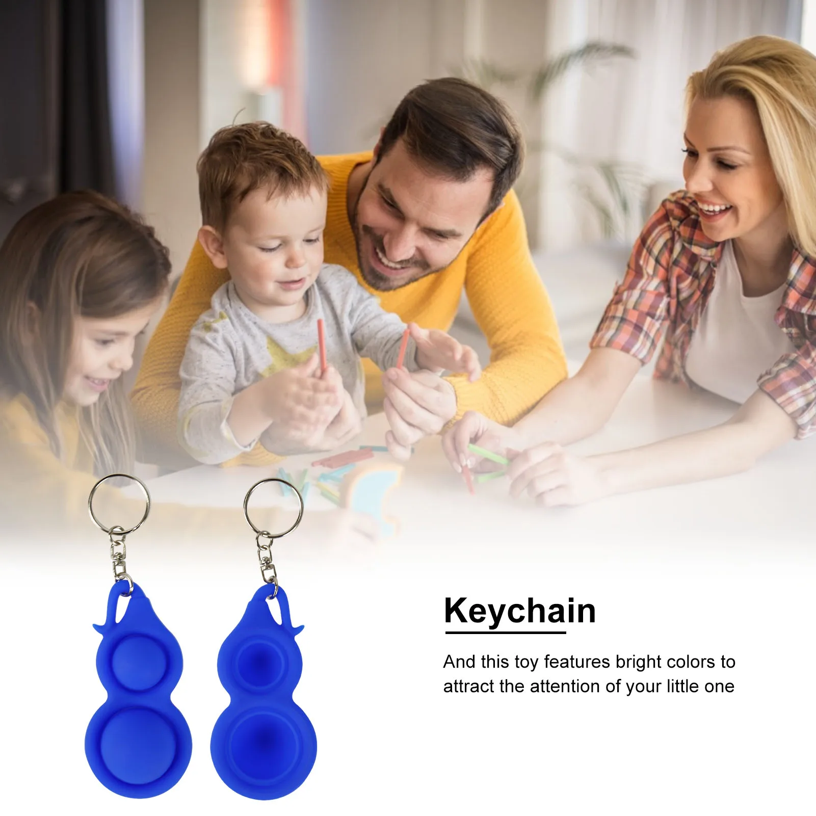 

Fidget Simple Dimple Toy Stress Relief Hand Keychain Bag Pendant Anti Stress Pop Bubble Decompression Toys For Adults Children