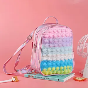 POP Its Backpack Hot Push Popet Bubble Fidget Toys Adult Stress Relief
Toy Antistress Soft Squishy Anti-StressGift Schoolbag2021