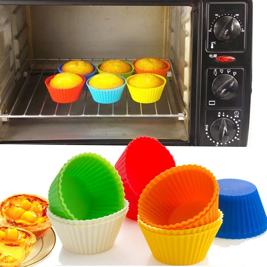 6 шт./лот новые силиконовые вкладыши для капкейков Форма маффинов