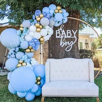 84pcs blue white gray gold balloon garland arch latex baloon wedding birthday party decor baby shower globals ballon accessories