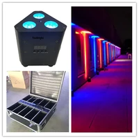 10pcs with charging case rgbw led par can dmx wireless battery 310w 4 in 1 rgbw ultra bright led flat par light with battery