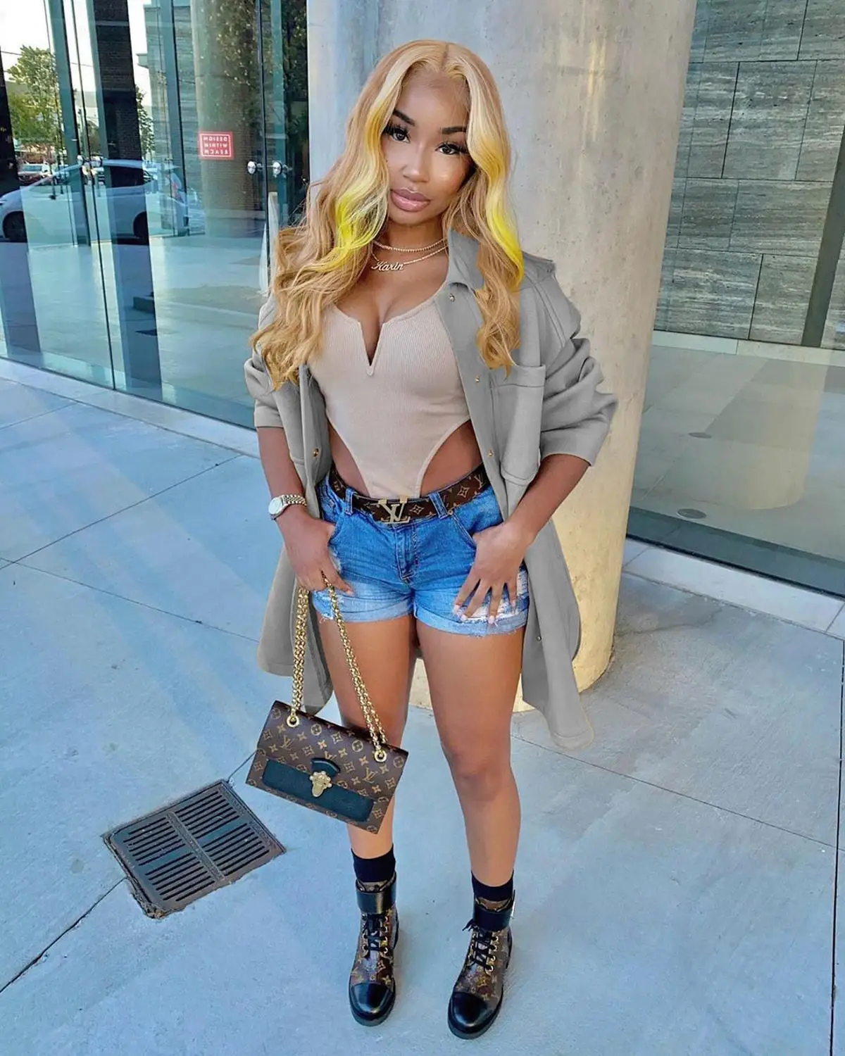 

Ladies Jacket Fashion Solid Color Long-Sleeved Plus Velvet Warm Loose Windbreaker Casual Long Street Slim Women's Trench Coat