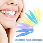 100 шт микс Цвет Ортодонтическая щеточка эластичный Placer Одноразовый стоматологический уход за зубами резиновый Лигатура кольцо втягивающее устройство ортодонтический кронштейн