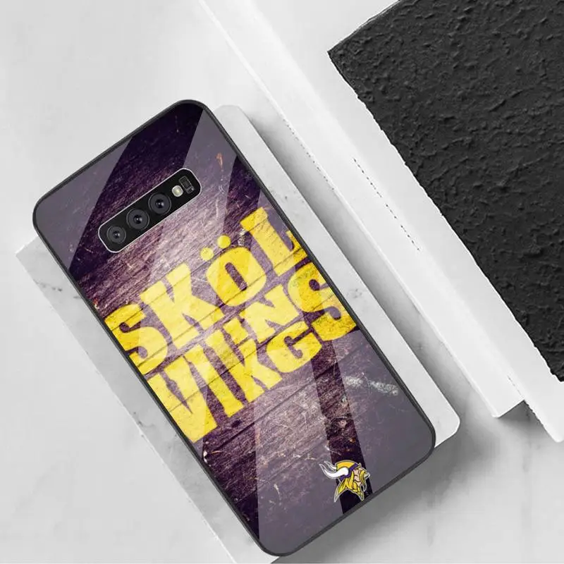 

Minnesota Vikings Phone Case Tempered Glass For Samsung S6 7 8 9 10 20 Plus Ultra Note8 9 10 10pro
