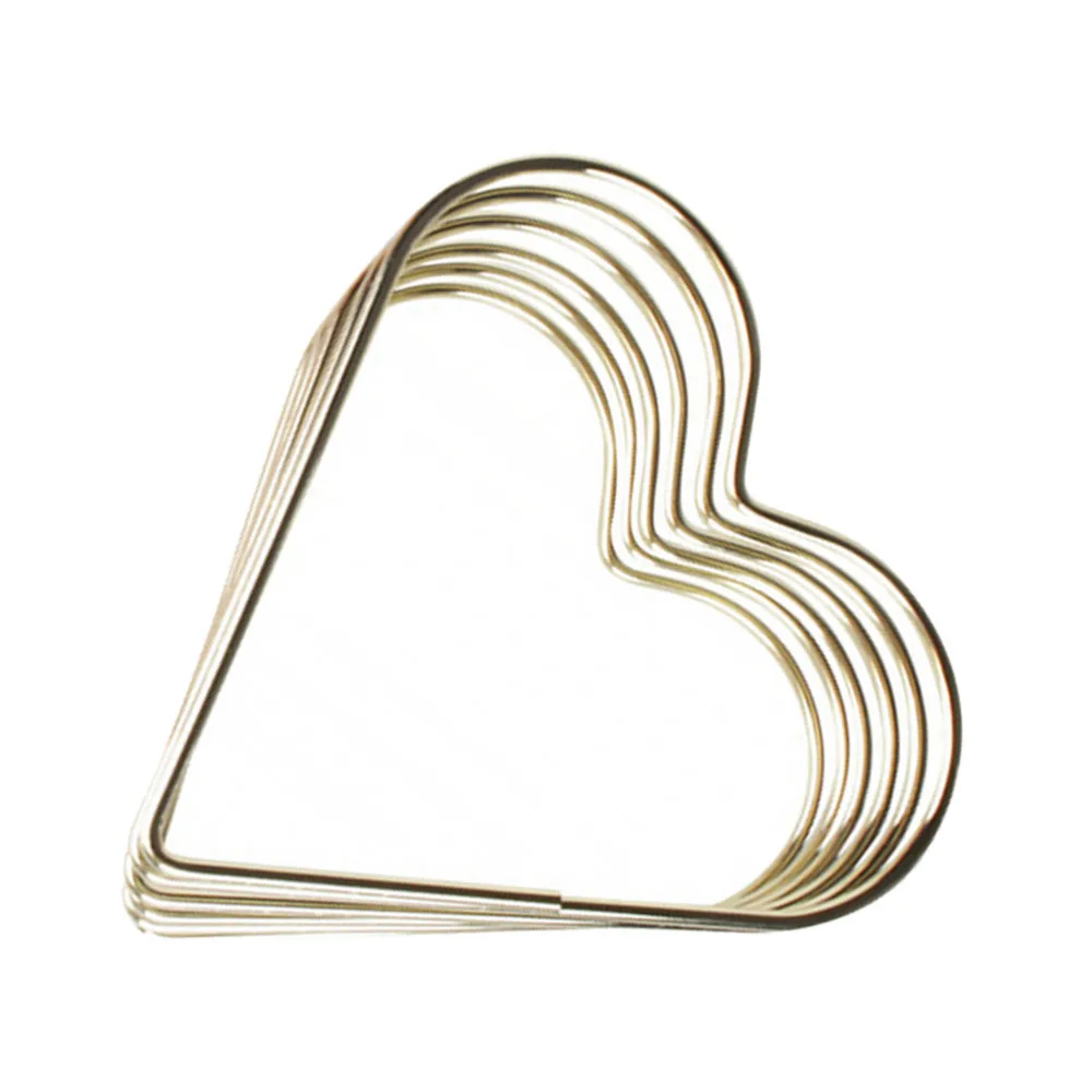 

1Pc Heart Shaped Metal Bookend Retractable Book Rack Chic Book Organizer Golden