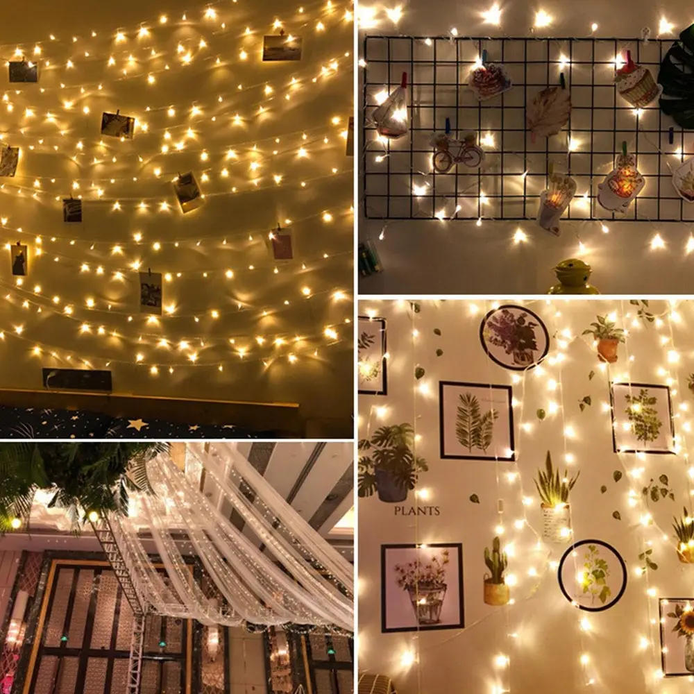 LED String Lights Battery Operated 1.5M 3M 6M 10M Garland Christmas Tree Wedding Party Decoration Holiday Fairy Light | Лампы и