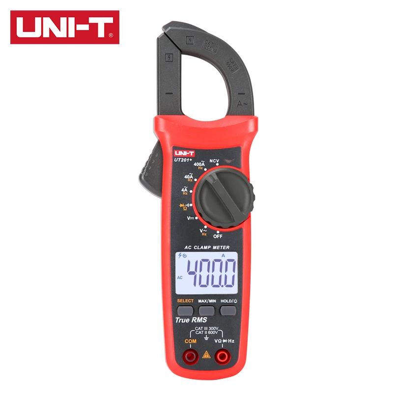 

UNI-T UT201 Plus UT202 Plus UT202A+ UT203+ UT204+ 400-600A Digital Clamp Meter High Precision Intelligent Anti Burning True RMS