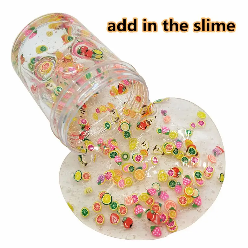 

1500Pcs Fruit Slices Decor Additives For Slime Filler Supplies Charms Clay Acces
