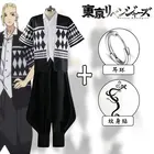 Униформа Мстители из Токио, косплей-Татуировка черного и белого цветов, хаори плохая, униформа юниора, присылает серьги-тату
