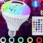 умная лампочка музыкальная лампочка rgb лампа разноцветная  с пультом светодиодные e27 e 27 умный дом алиса светодиодная светомузыка светодиодный светильик