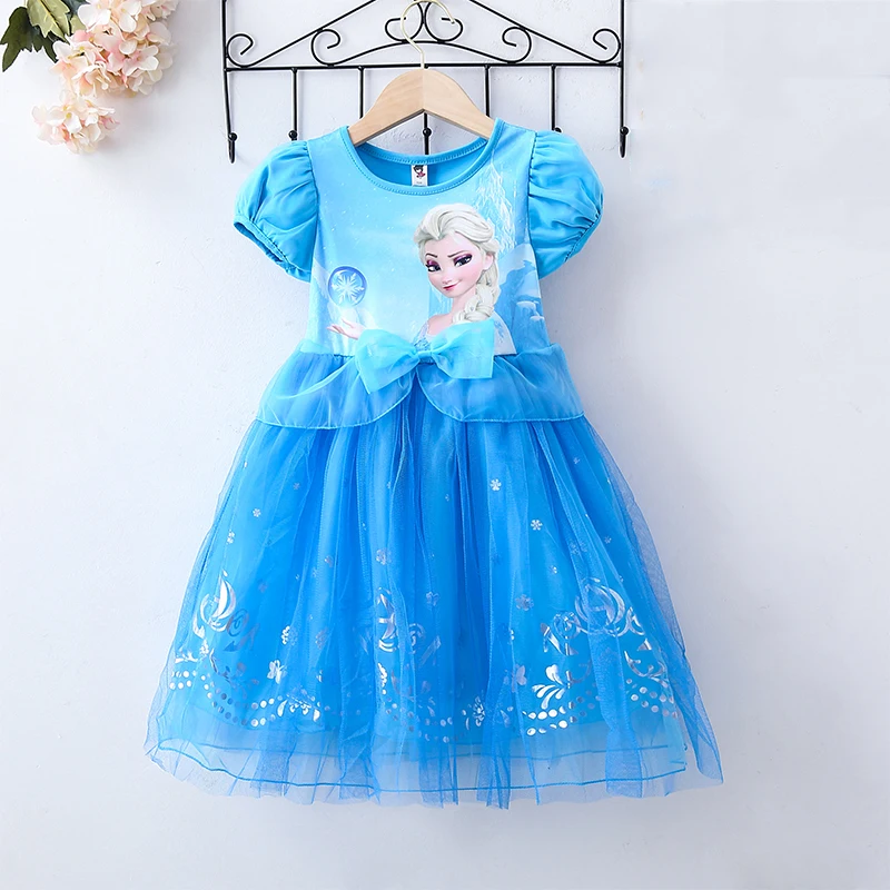 

Летние платья, костюм для маленьких детей на день рождения, наряды для девочек, детские платья для девочек, платья принцессы «Холодное сердц...