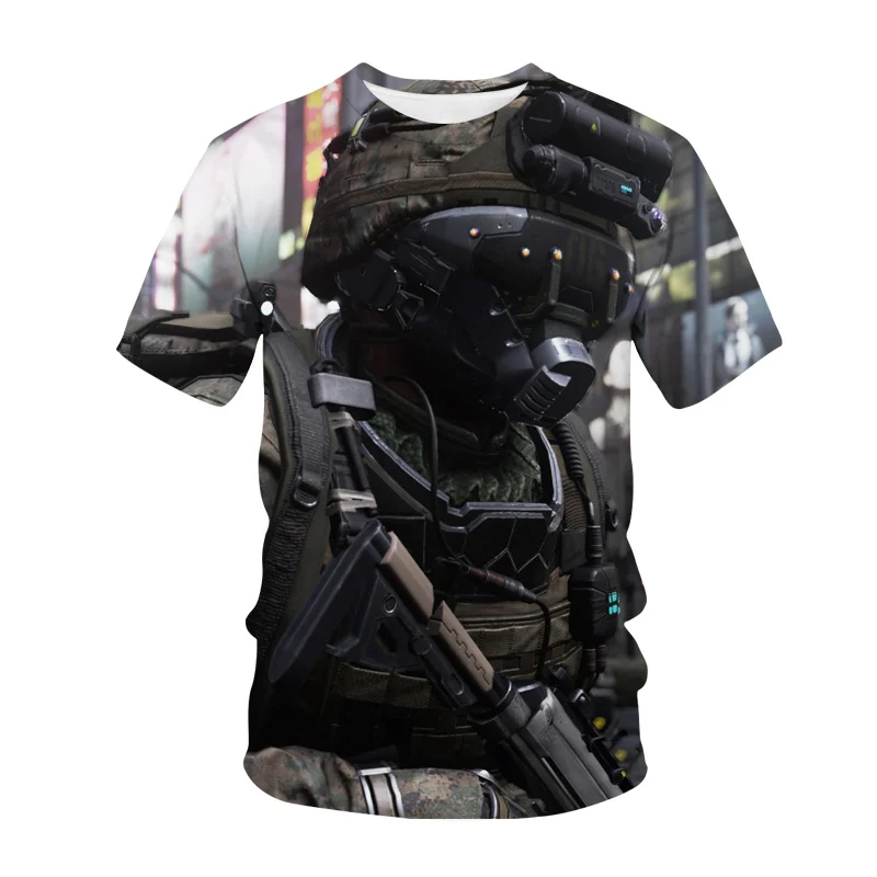 

Hot new Call of Duty Modern Warfare 3D-printed T-shirt popular FPS shooting game streetwear men's and women's fashion T-shirt Sp