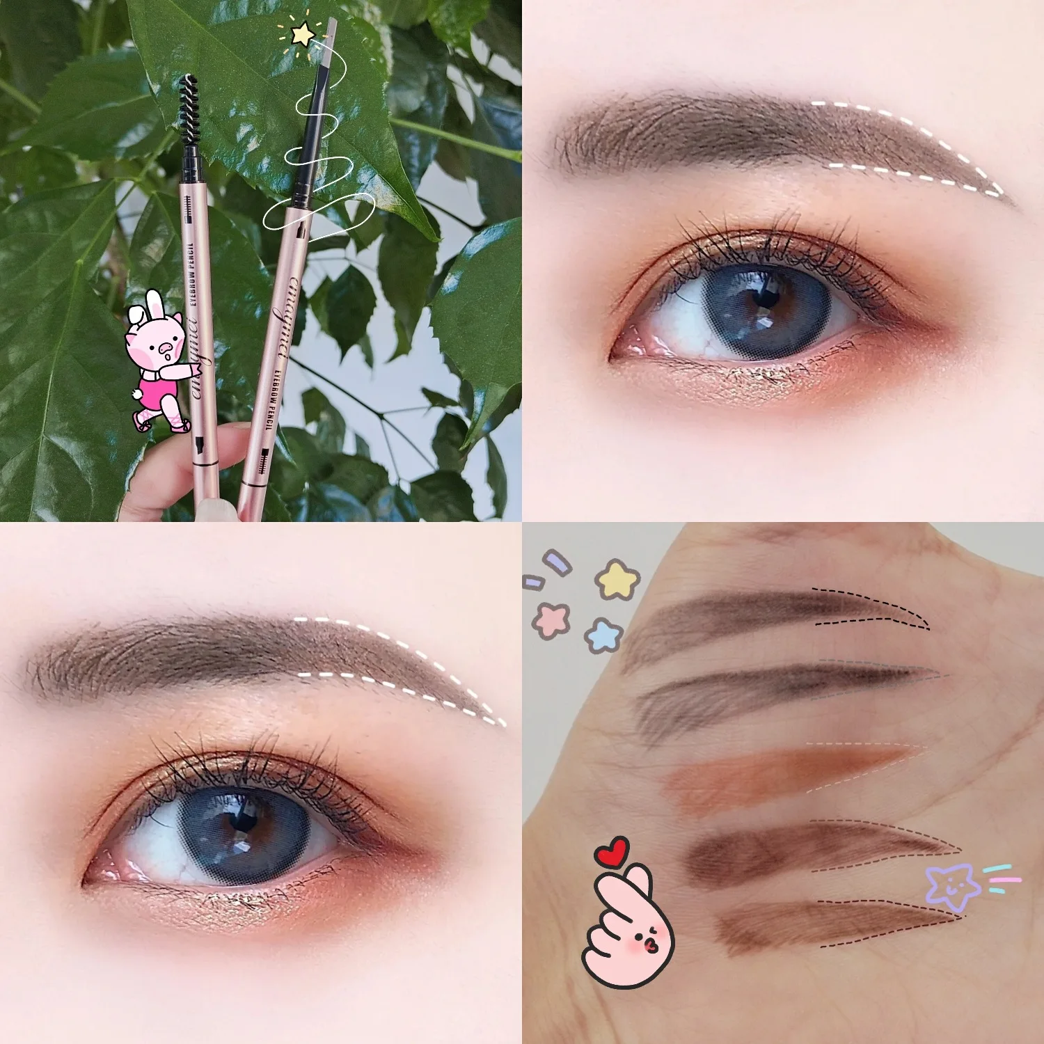 Очень маленький двухсторонний треугольный не Обесцвечивающий карандаш для