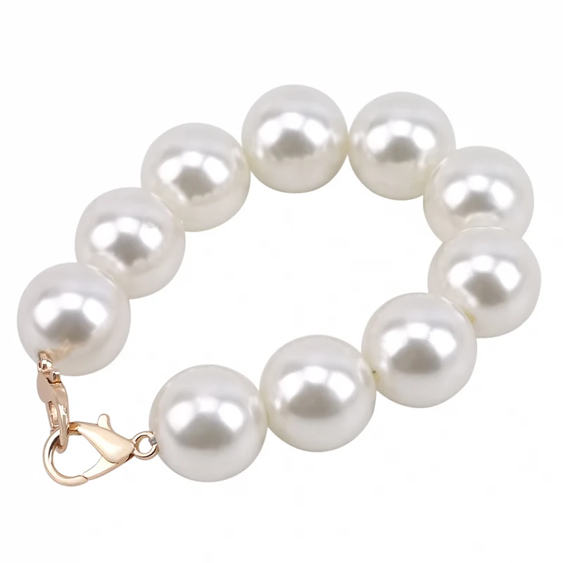 Короткая сумка с имитацией жемчуга и бусинами на ремнях короткий наплечный