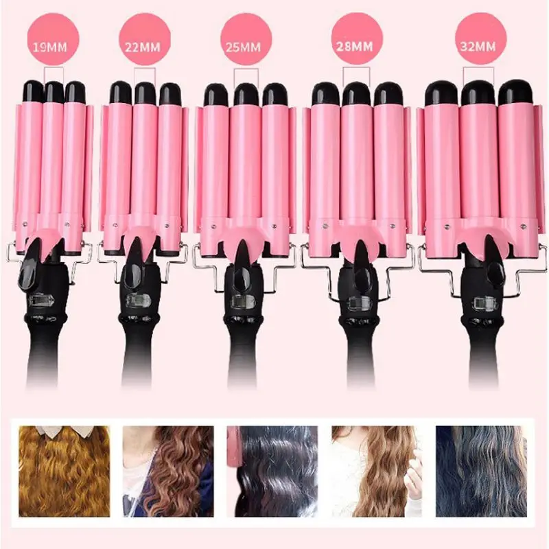 Щипцы для завивки волос с тремя бочками плойка 20/25/28/32 мм инструмент укладки|Щипцы