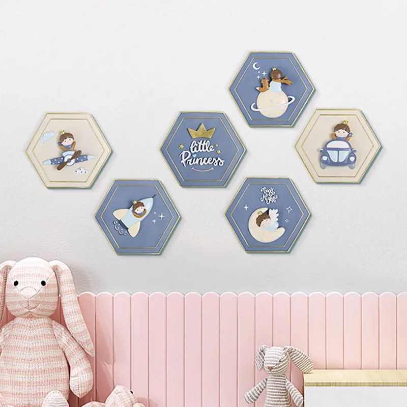 

6 Patterns Cartoon Little Prince Creative Wall Hanging Living Room Children's Room Background Wall Decoration Gifts for Friends