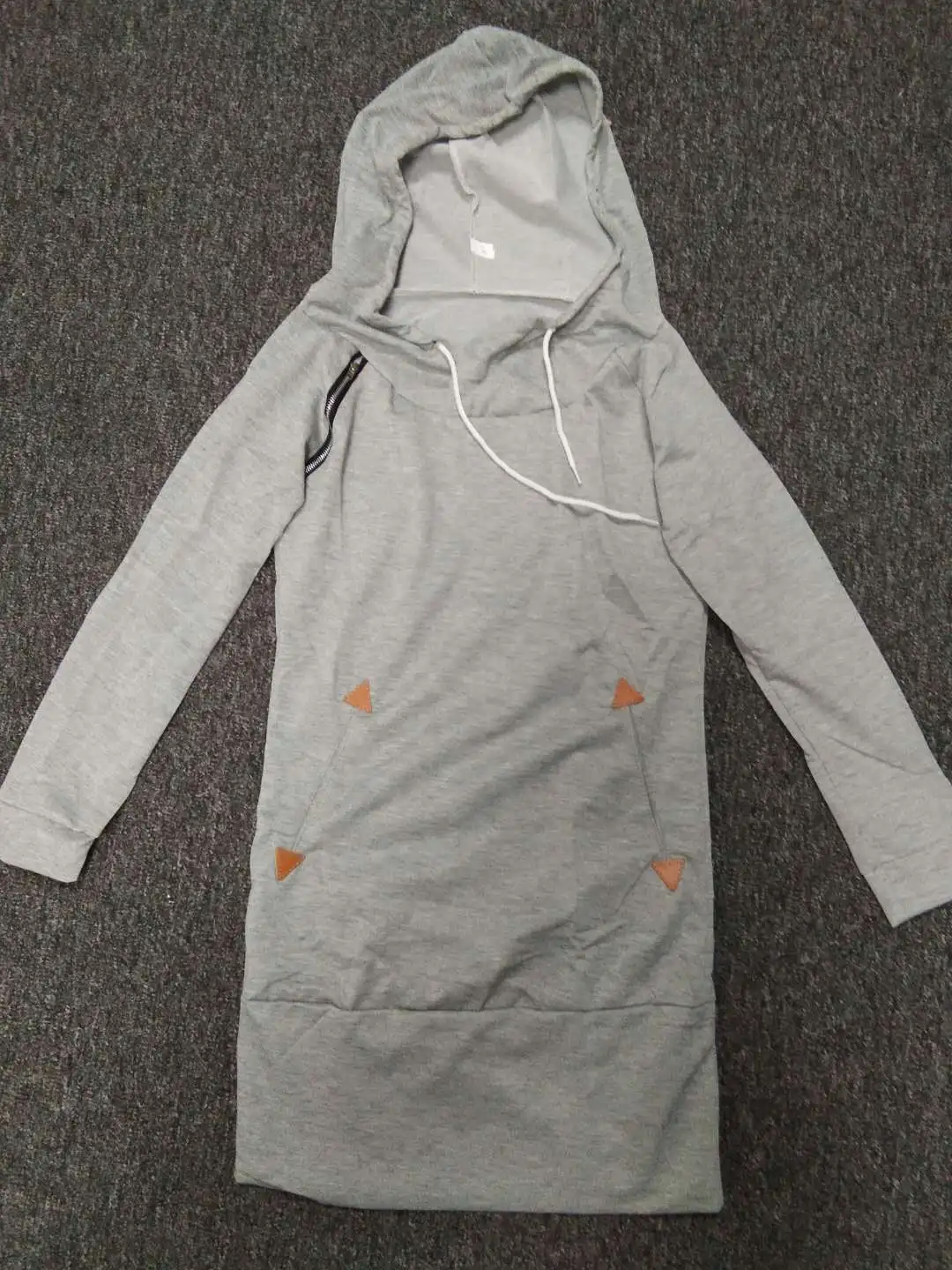 

Europe and the United States hooded turtle neck long sleeve dress dress