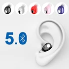 Миниатюрные наушники-вкладыши Bluetooth 5,0, Hi-Fi Спортивная беспроводная гарнитура с микрофоном, наушники-вкладыши, гарнитура, стереонаушники для смартфонов