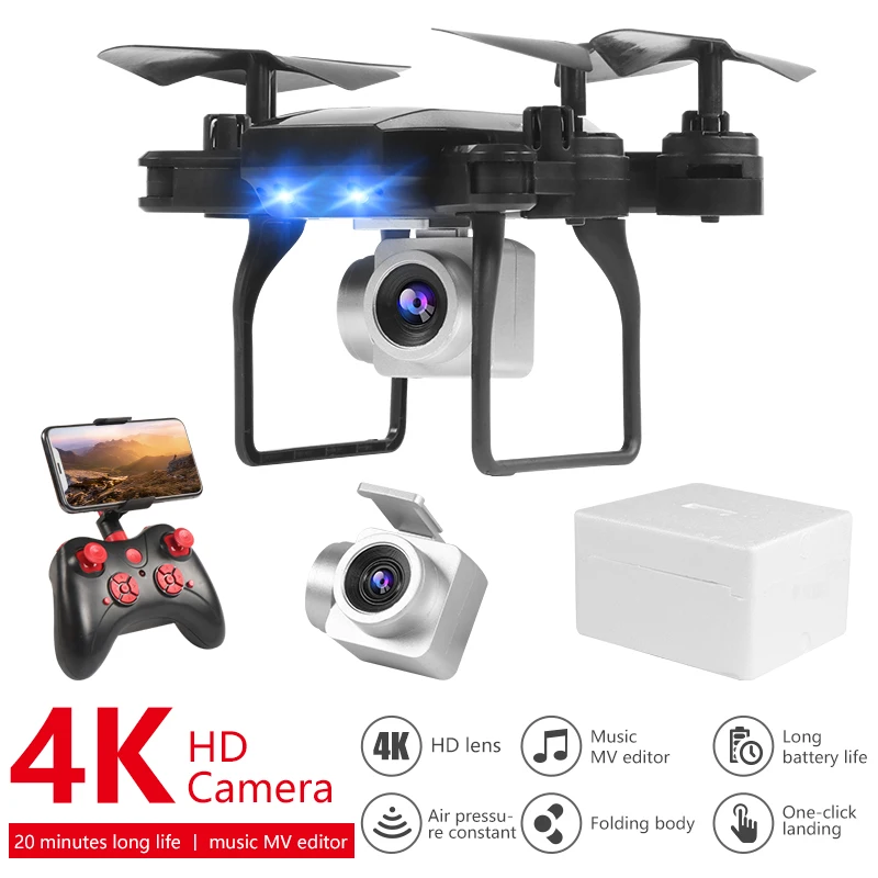 KY606D беспилотная камера д/у Квадрокоптер Вертолет с 4k HD Wifi 20 минут Fly air pressure Hover