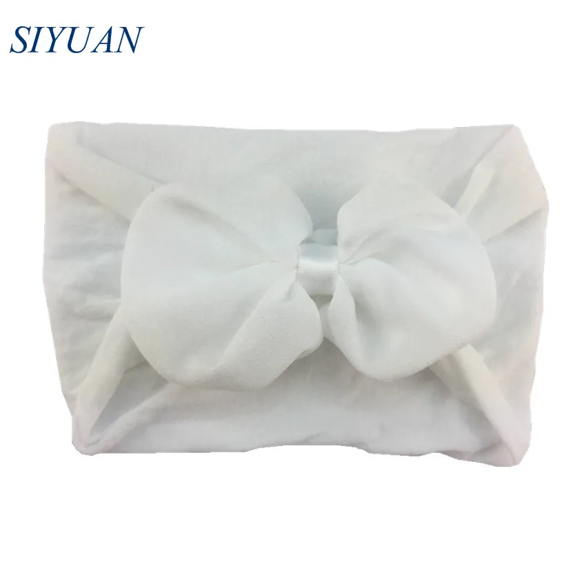1pcs/lot Kids Lovely Hair Bow Headband Soft Wide Elastic Nylon 2019 Newest Hairband Ear Turban HB103 | Аксессуары для одежды