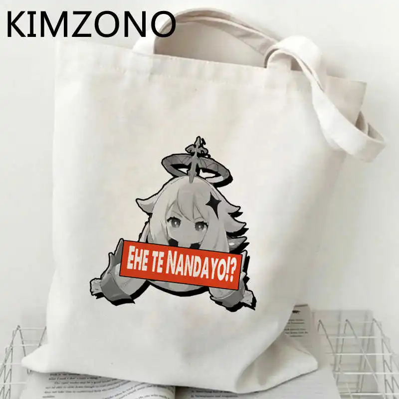 

Хлопковая сумка для покупок Genshin Impact, сумка-тоут, шоппер, Джутовая сумка