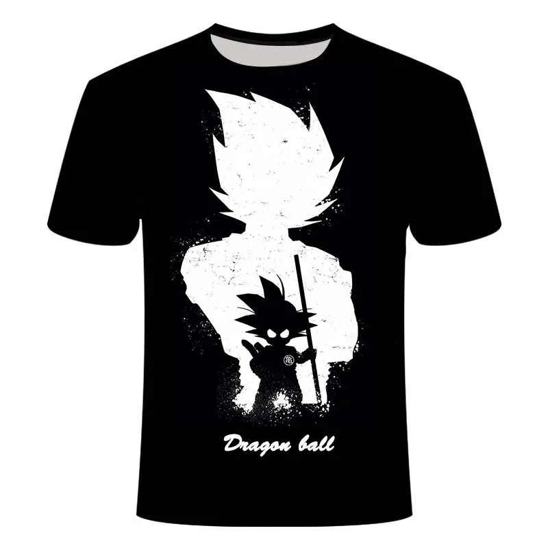 

Men's Short-sleeved T-Shirt Japanese Anime Monkey Goku Shirt Casual Fashion O-Neck 3DT Black White Comfortable Plus Size Summer