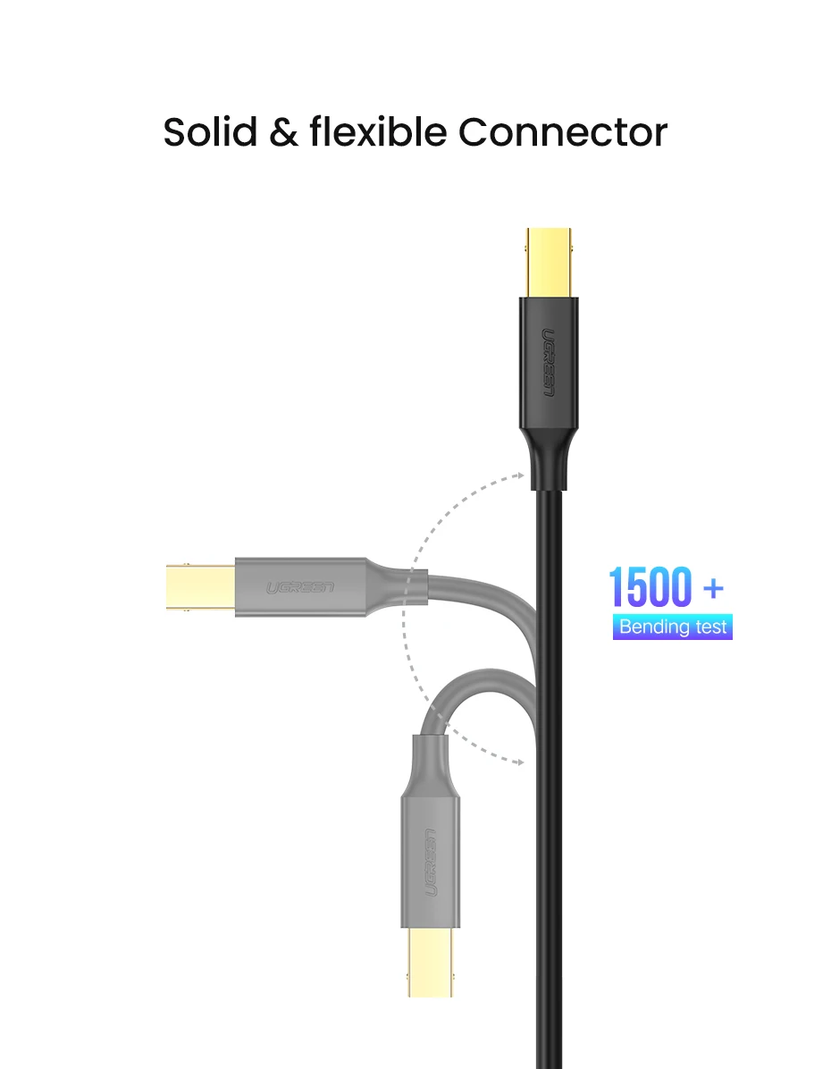 Ugreen USB кабель USB для принтера Тип B папа-папа USB 3,0 2,0 кабель для Canon Epson hp ZJiang принтер этикеток ЦАП USB принтер
