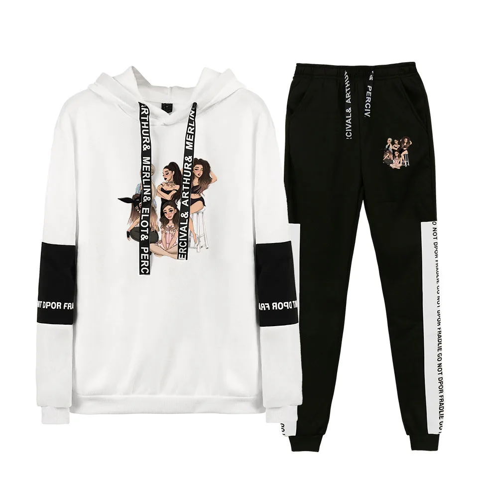 Комплект спортивной одежды Ariana Grande для мужчин и женщин повседневный комплект из 2
