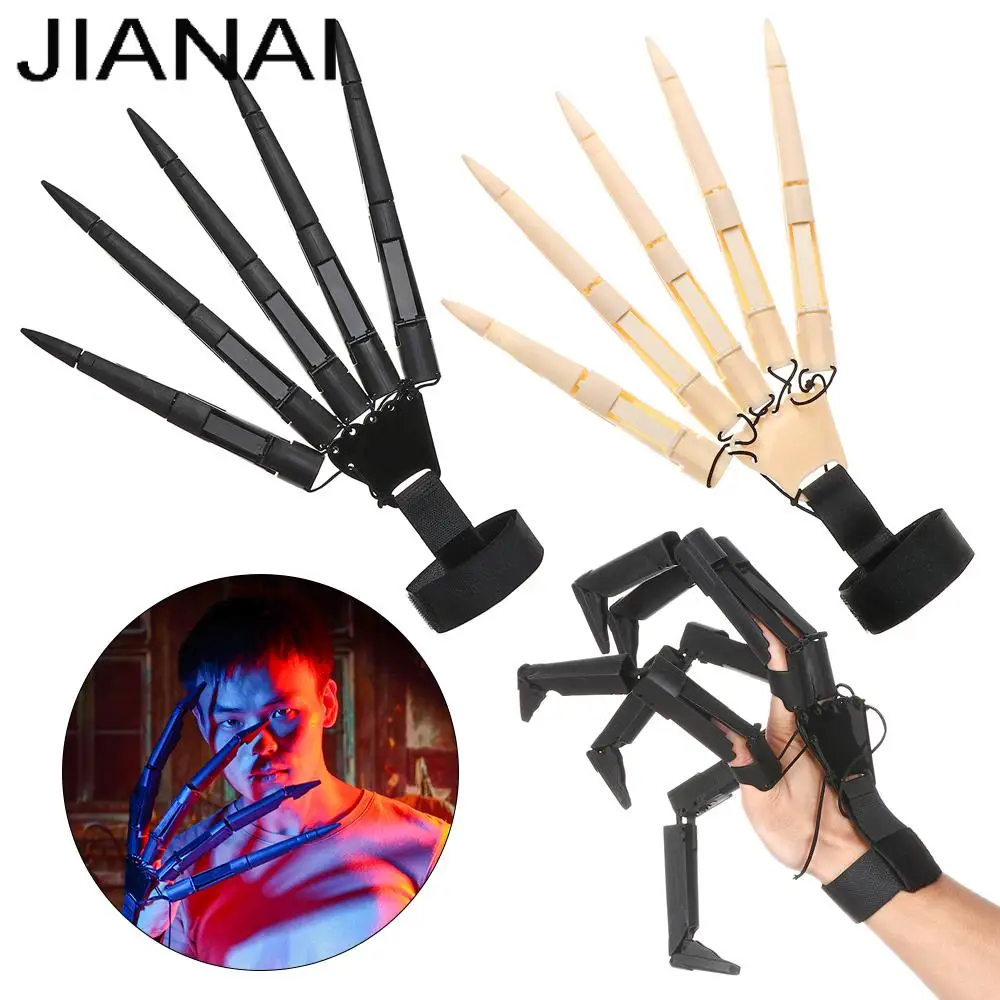 

Halloween Creative Horror Ghost Claw Articulated Fingers Flexible Joint Finger Decoration Props Horror Ghost Claw Movable Finger